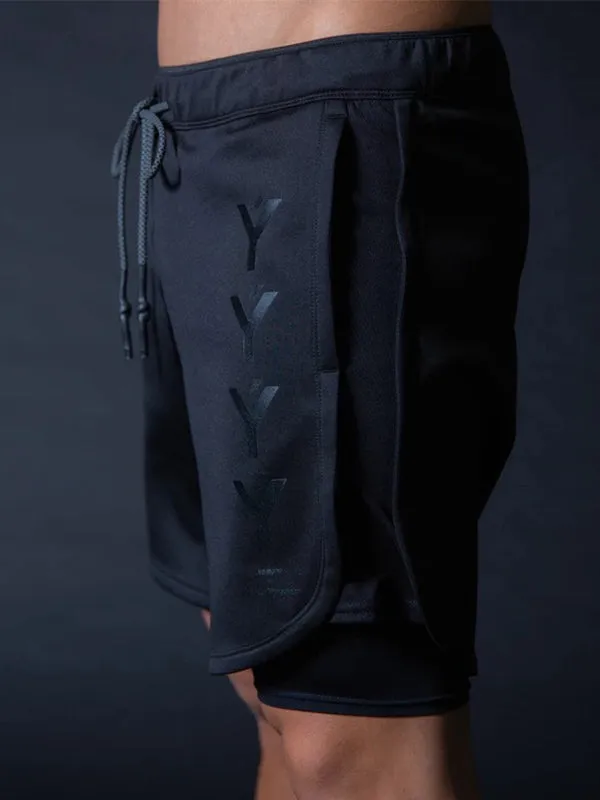 Men's Double Layer Breathable Quick Drying Fitness Shorts
