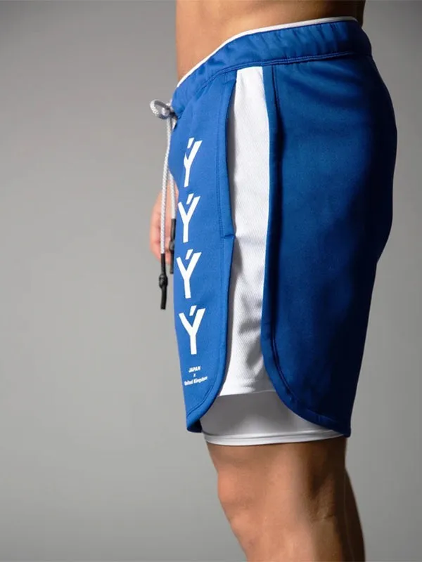 Men's Double Layer Breathable Quick Drying Fitness Shorts