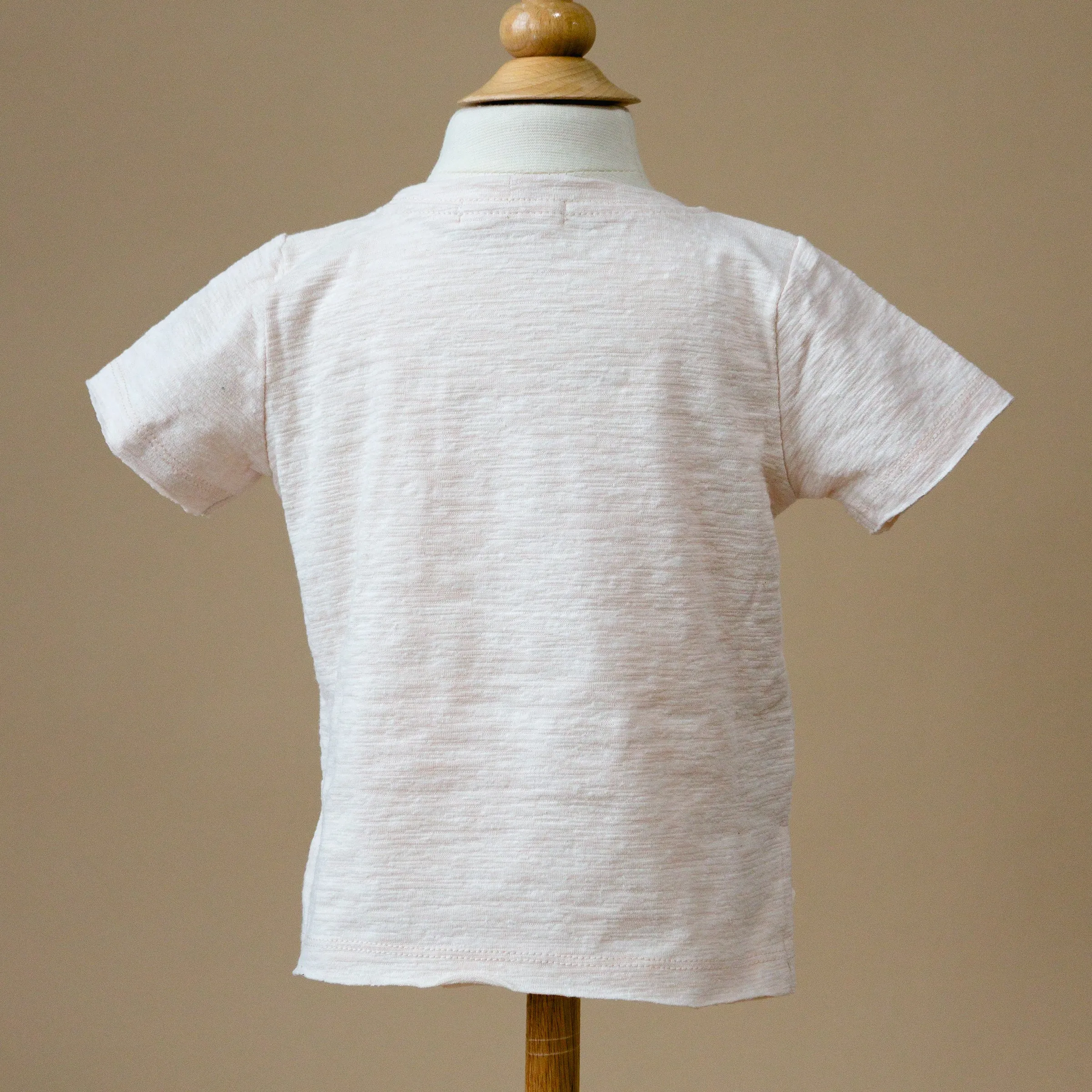 oh baby! Raw Edge Short Sleeve Cotton Slub Tee - Skate All Day - Sand Heather