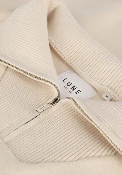 Olly half-zip knit sweater - Cream White