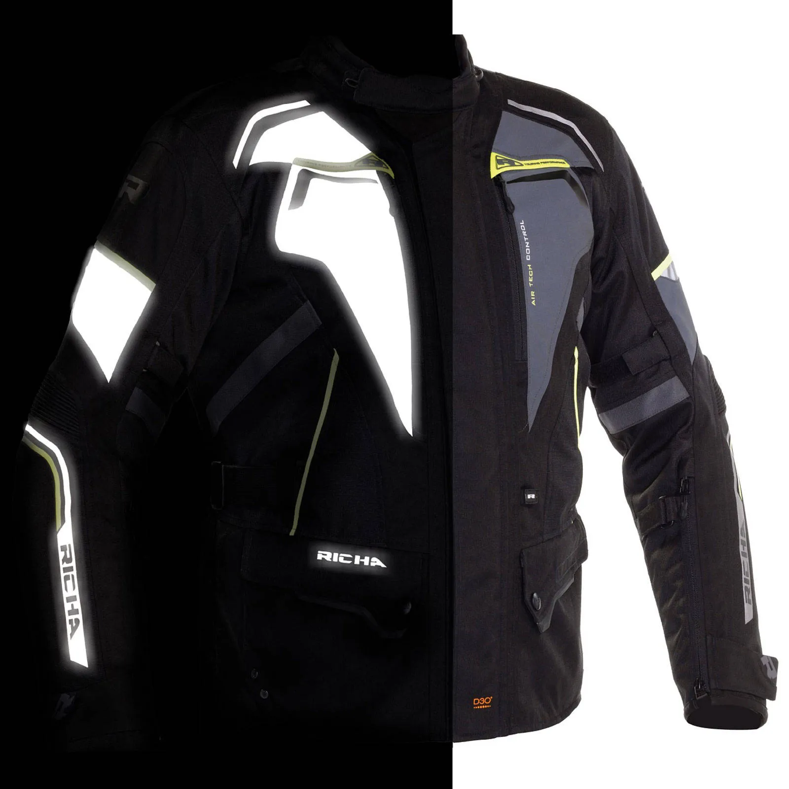 RICHA INFINITY 2 FLARE JACKET - BLACK / GREY / FLURO