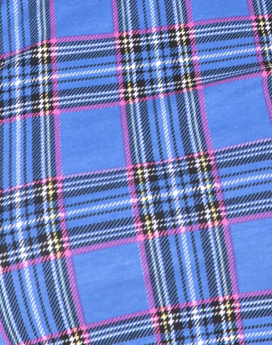 Tindy Crop Top 90's Check Blue Pink