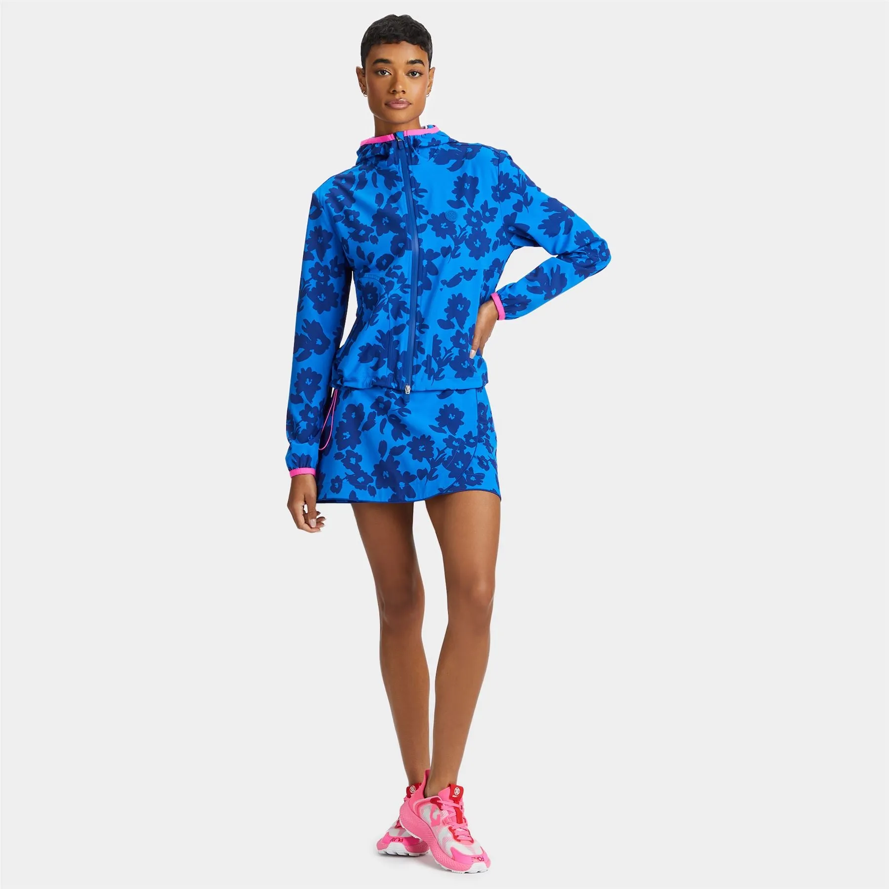 Womens Tonal Floral Wrap Maverick 4-Way Stretch Skort Surf - SS24